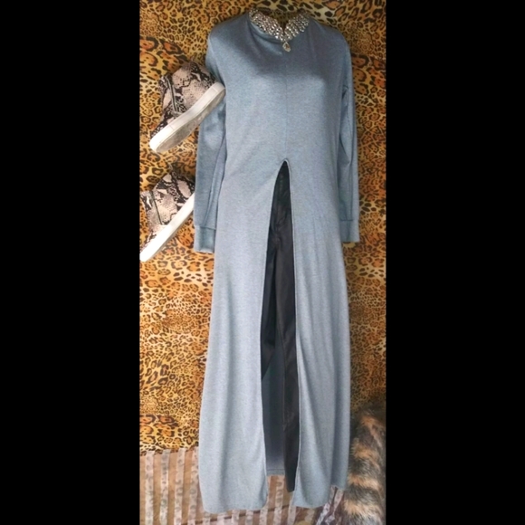 None Sweaters - High Low Split Front Sweater